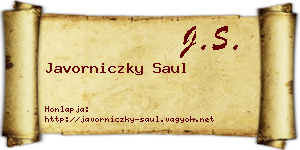 Javorniczky Saul névjegykártya